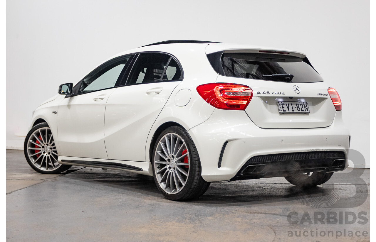1/2014 Mercedes-Benz A45 AMG 176 (AWD) MY14 5d Hatchback White Turbo 2.0L