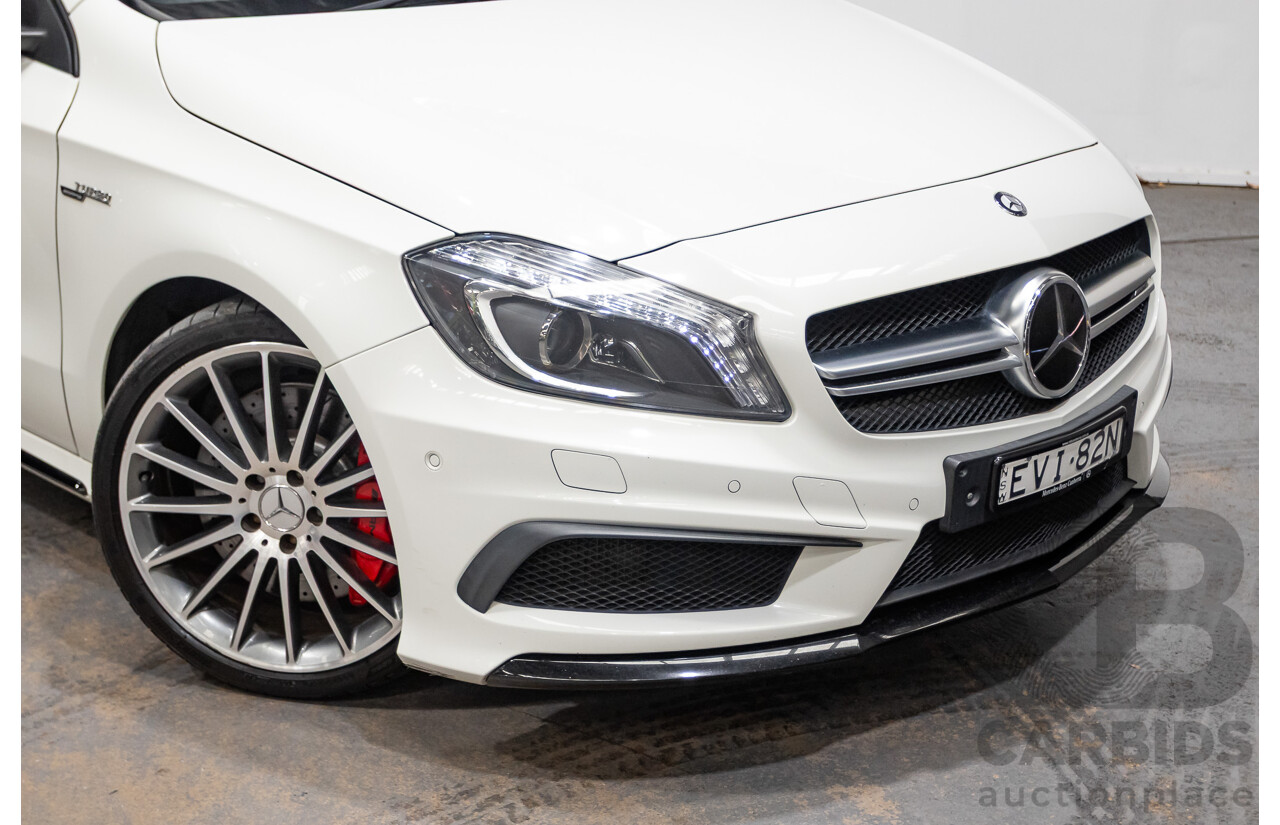 1/2014 Mercedes-Benz A45 AMG 176 (AWD) MY14 5d Hatchback White Turbo 2.0L