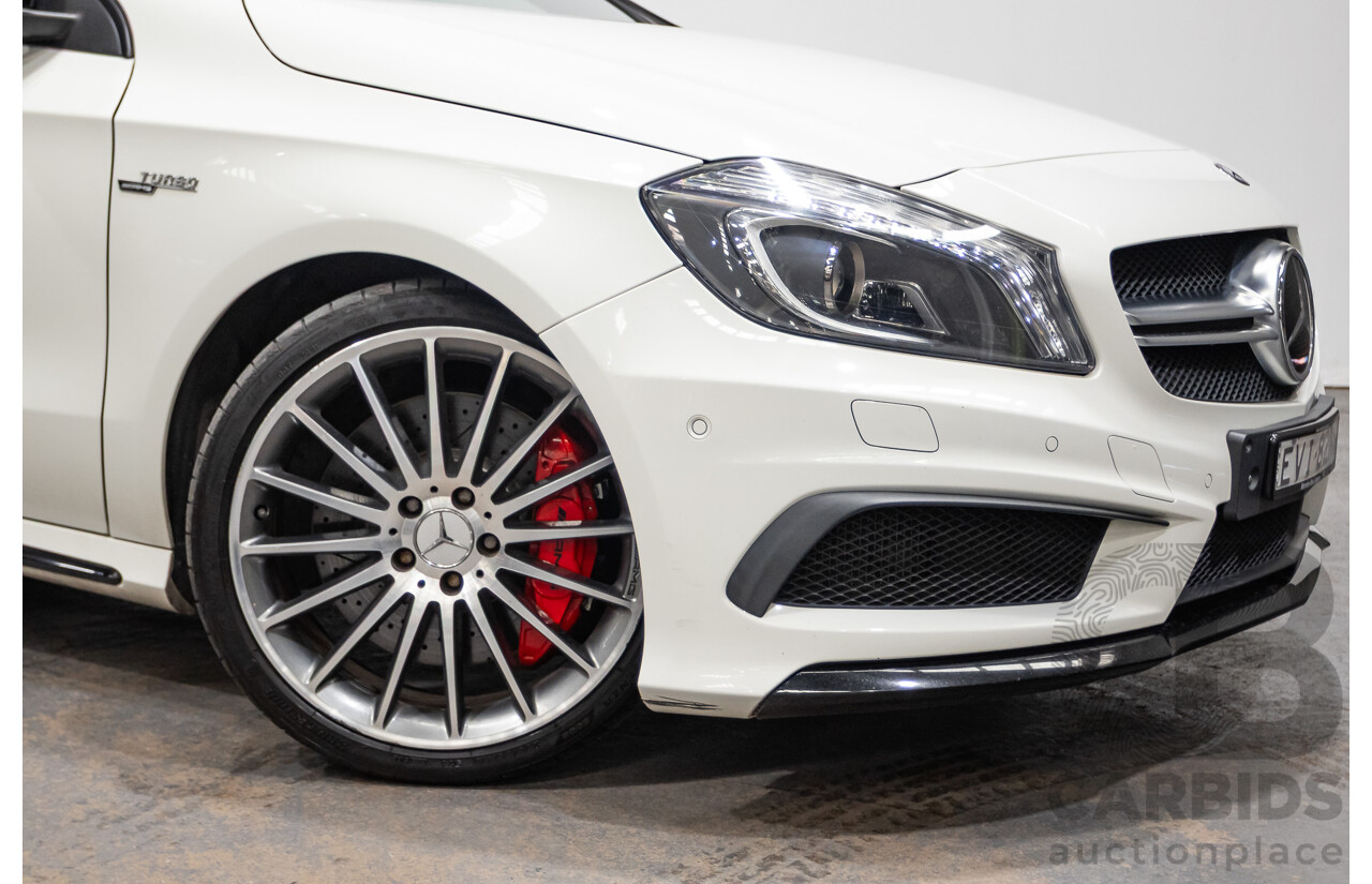 1/2014 Mercedes-Benz A45 AMG 176 (AWD) MY14 5d Hatchback White Turbo 2.0L