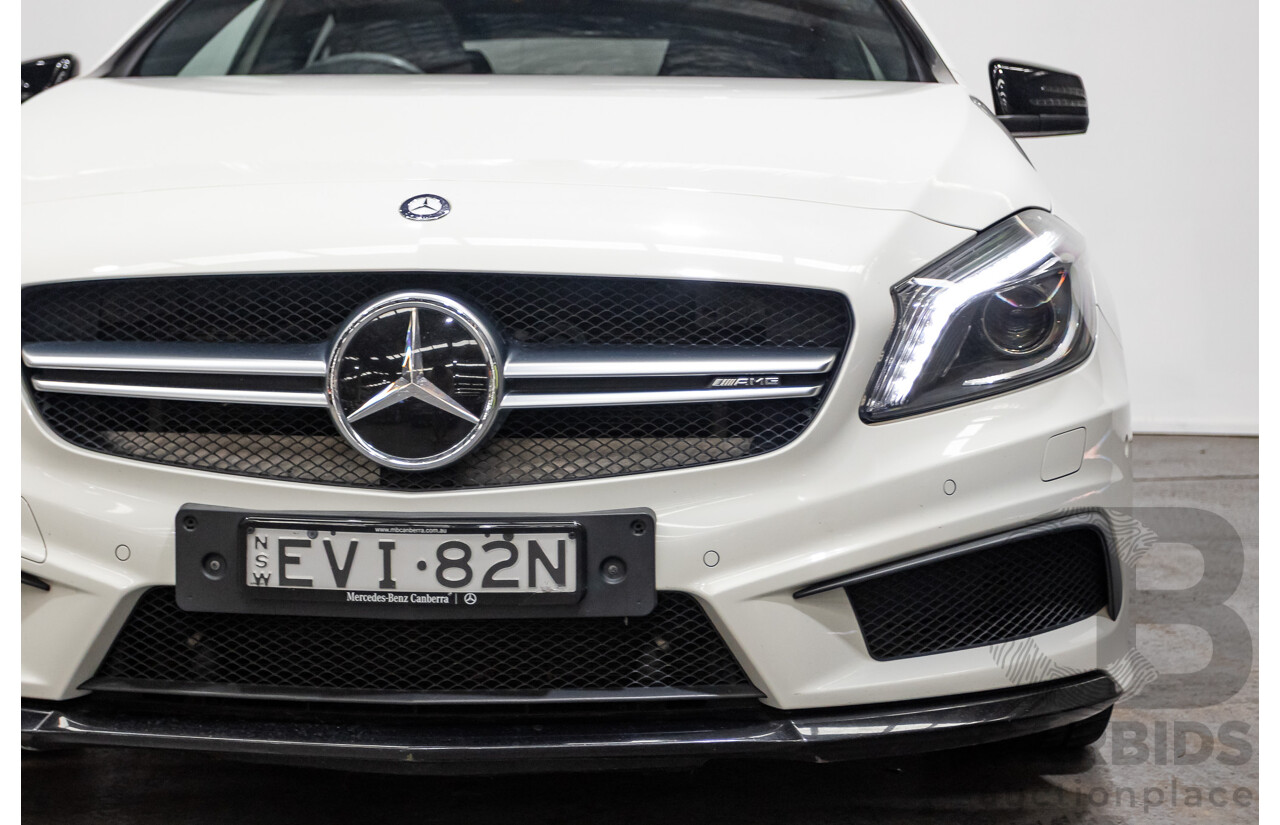 1/2014 Mercedes-Benz A45 AMG 176 (AWD) MY14 5d Hatchback White Turbo 2.0L