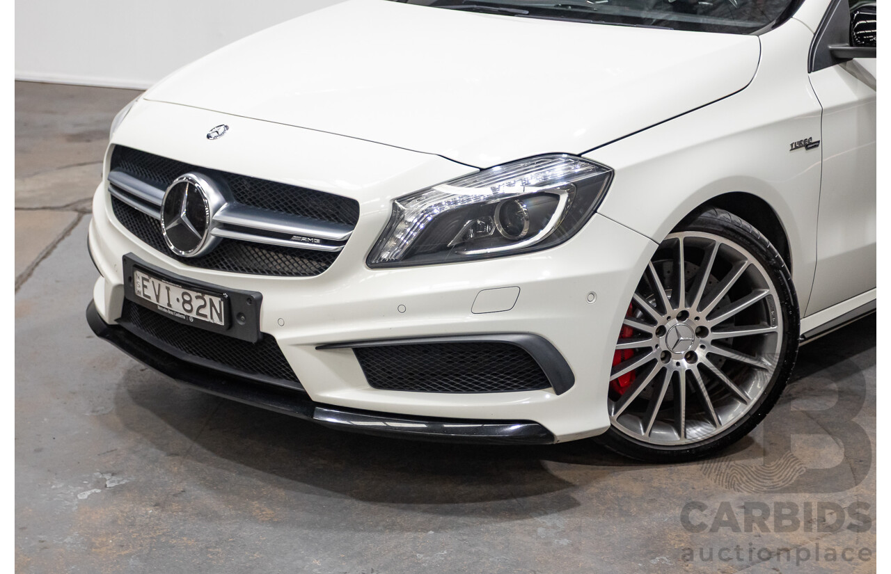 1/2014 Mercedes-Benz A45 AMG 176 (AWD) MY14 5d Hatchback White Turbo 2.0L