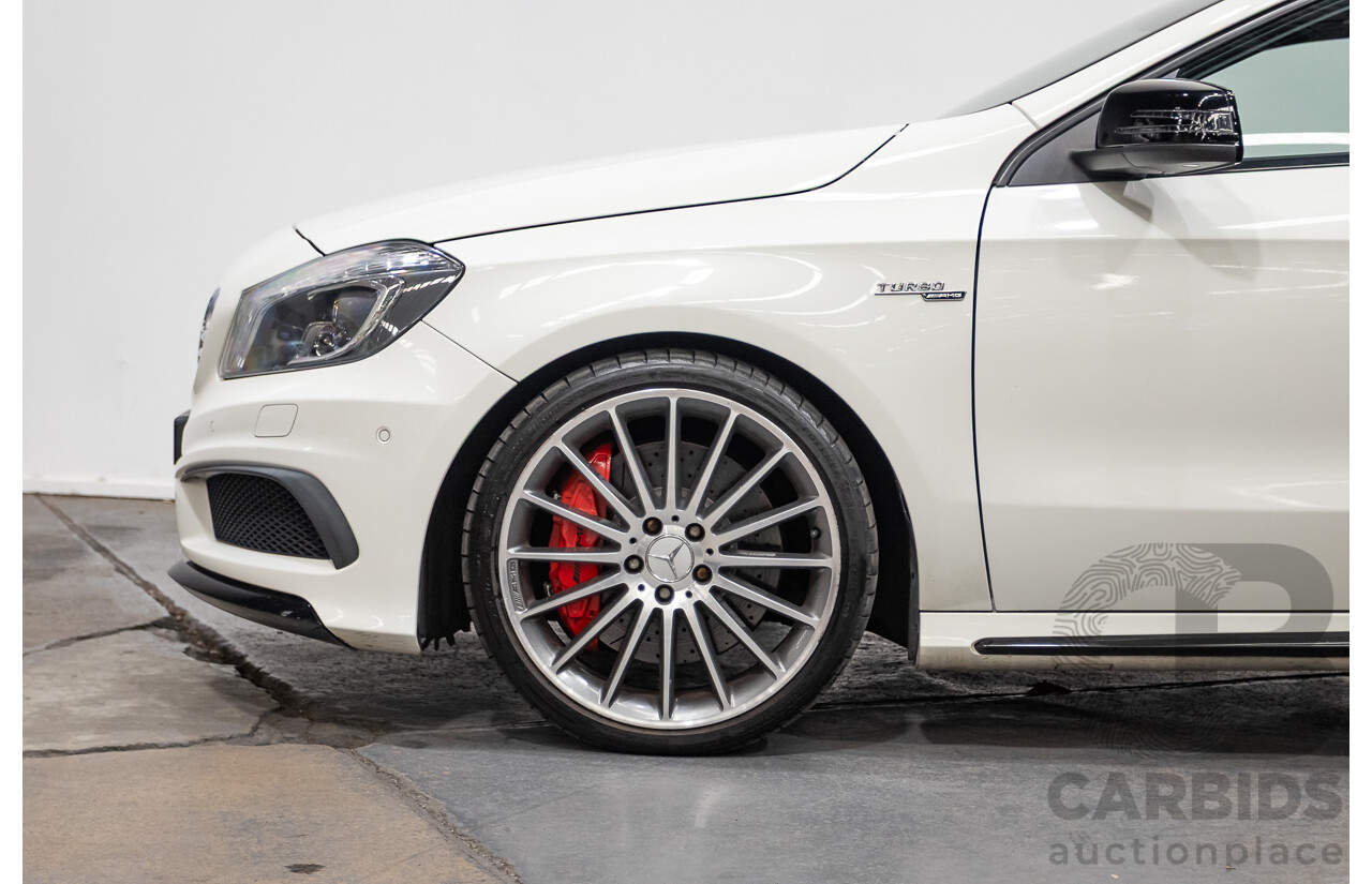 1/2014 Mercedes-Benz A45 AMG 176 (AWD) MY14 5d Hatchback White Turbo 2.0L