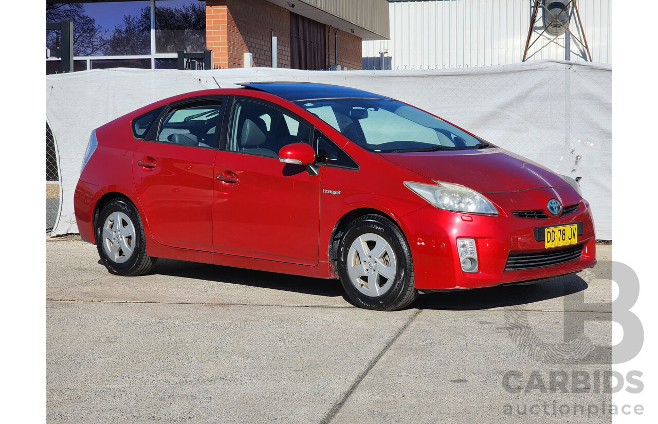 3/2010 Toyota Prius I-Tech Hybrid ZVW30R 5d Hatchback Red 1.8L