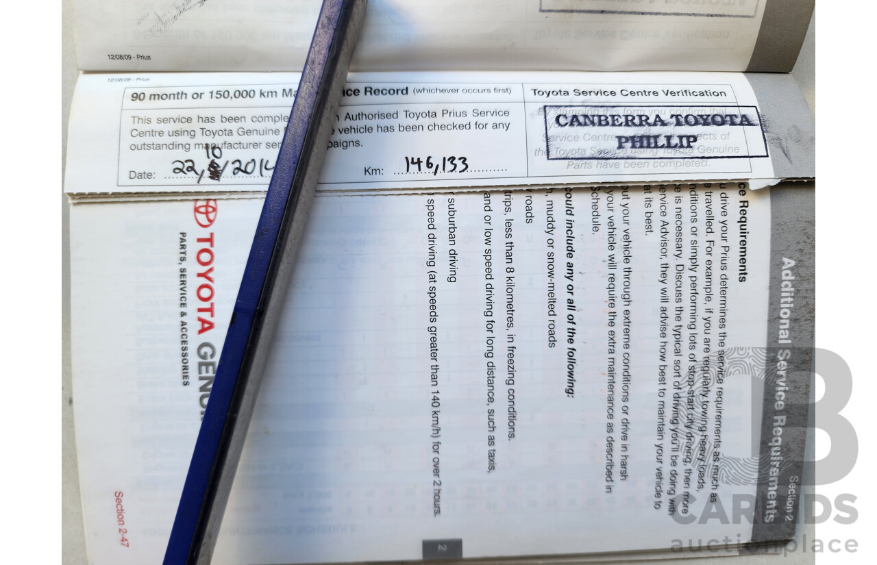 3/2010 Toyota Prius I-Tech Hybrid ZVW30R 5d Hatchback Red 1.8L