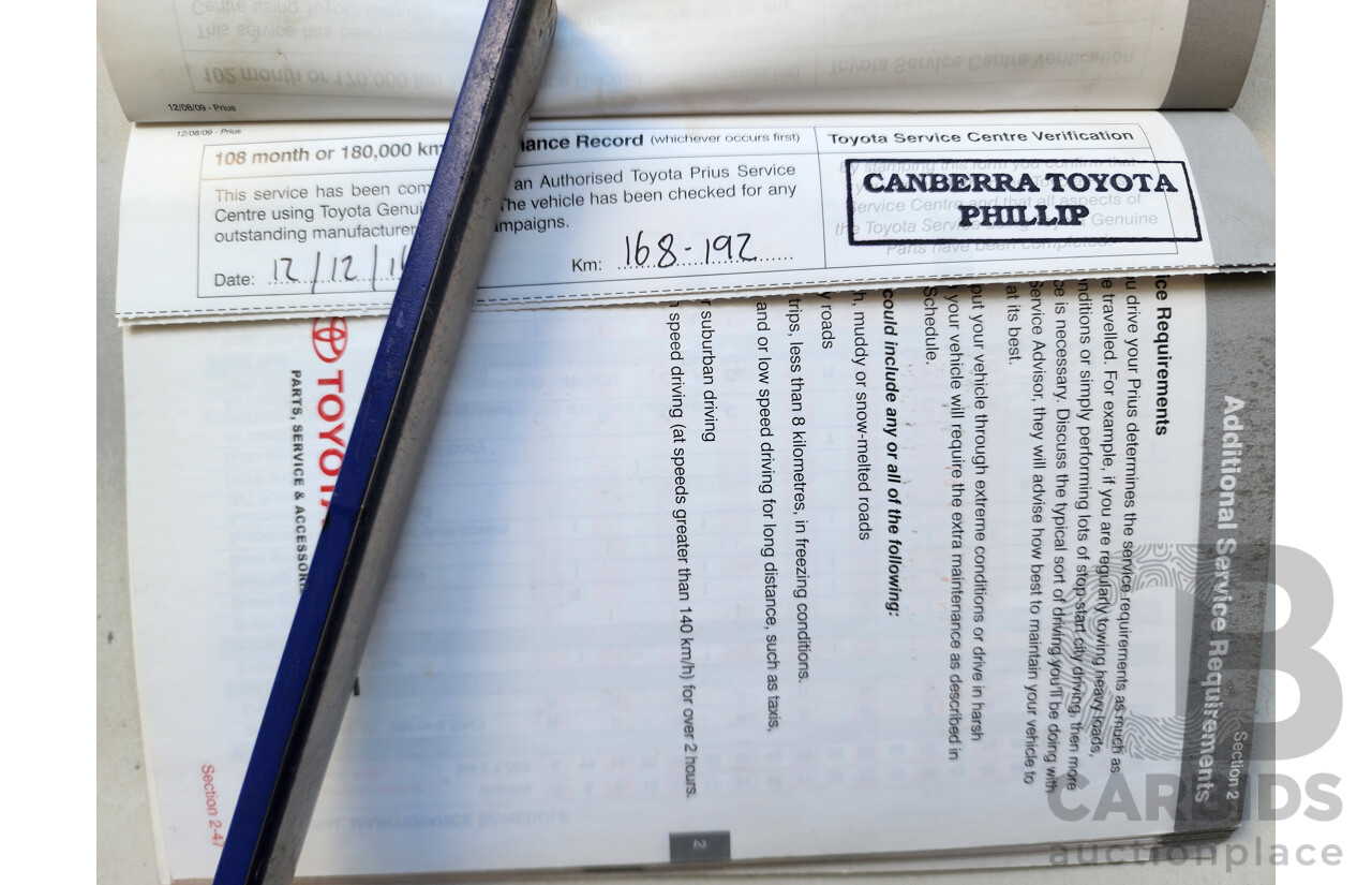 3/2010 Toyota Prius I-Tech Hybrid ZVW30R 5d Hatchback Red 1.8L