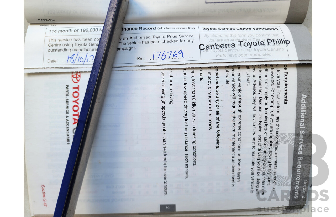 3/2010 Toyota Prius I-Tech Hybrid ZVW30R 5d Hatchback Red 1.8L