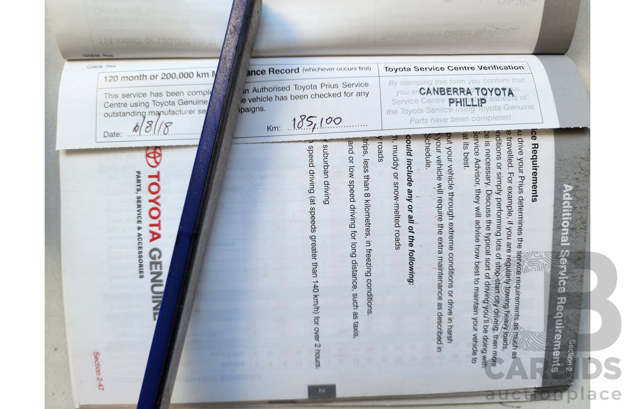 3/2010 Toyota Prius I-Tech Hybrid ZVW30R 5d Hatchback Red 1.8L