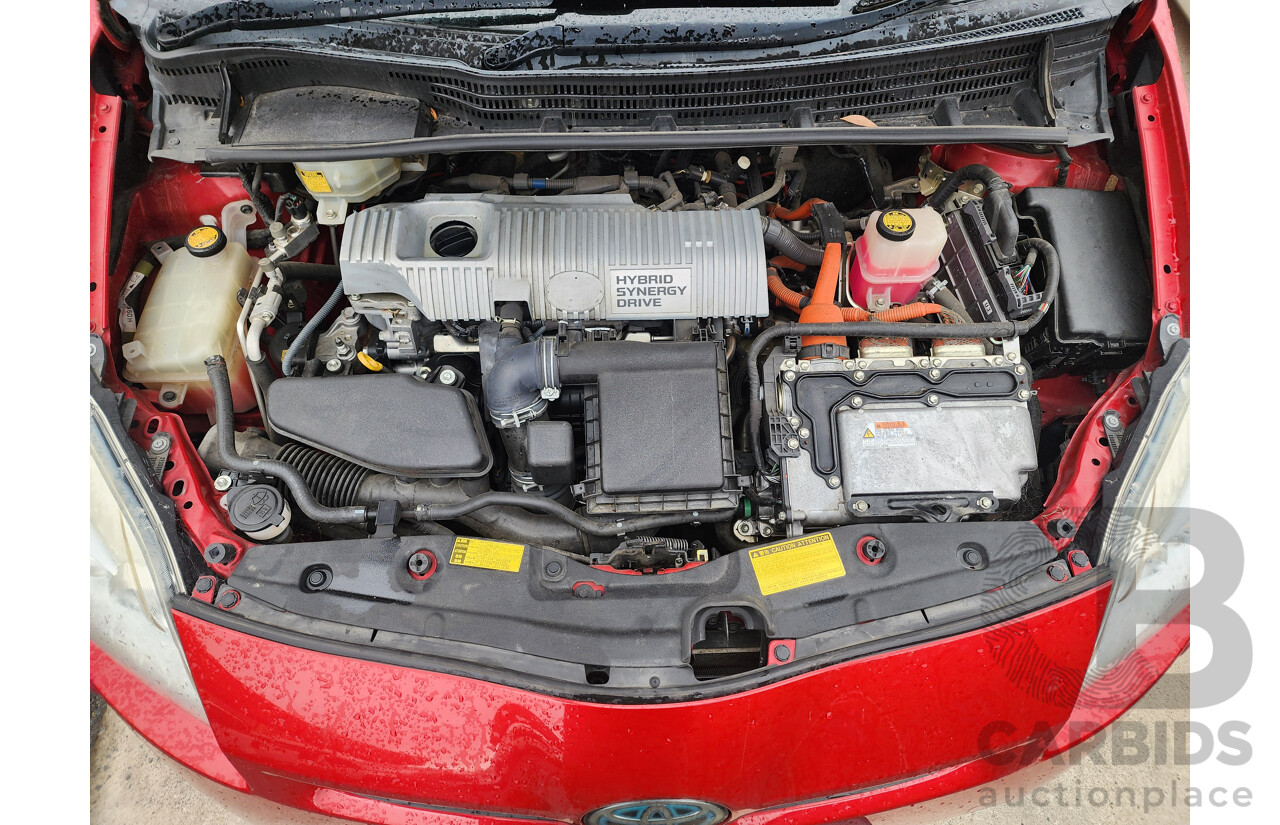 3/2010 Toyota Prius I-Tech Hybrid ZVW30R 5d Hatchback Red 1.8L