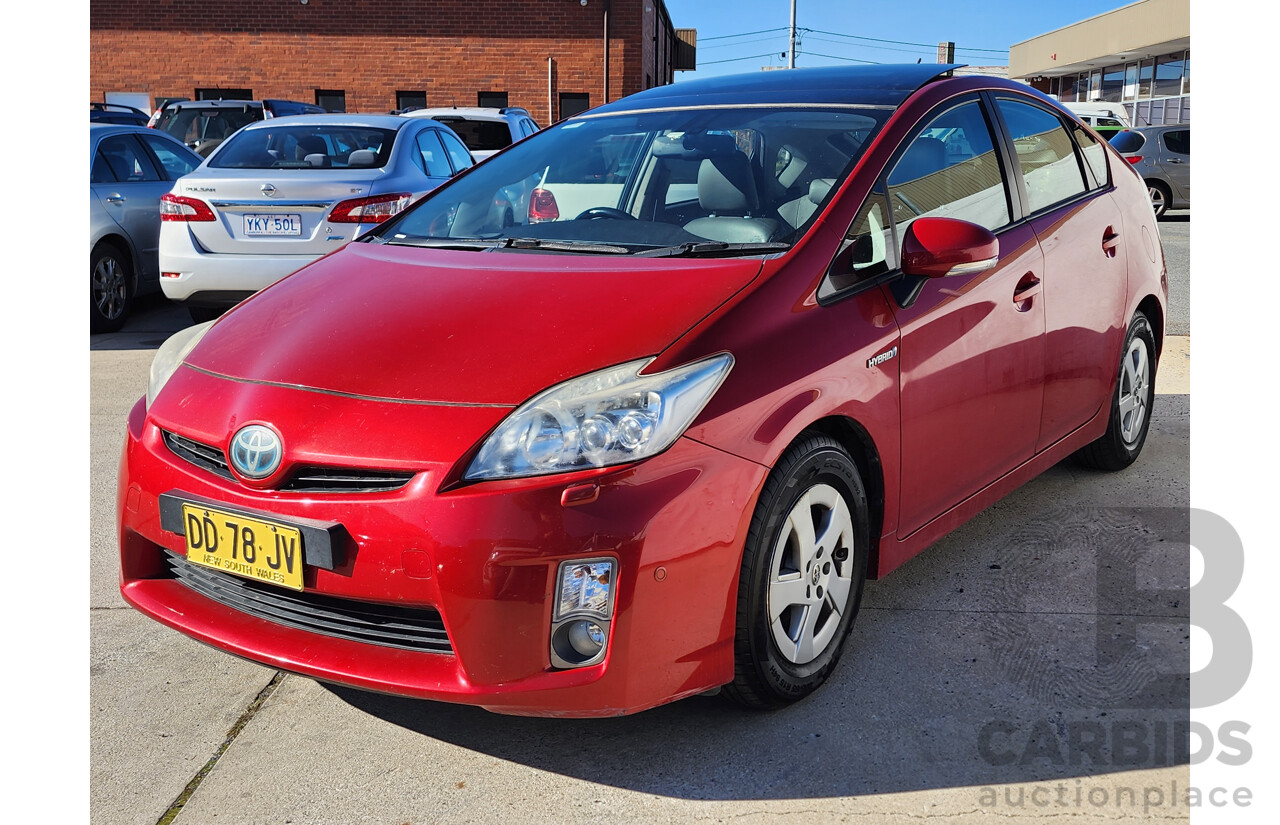 3/2010 Toyota Prius I-Tech Hybrid ZVW30R 5d Hatchback Red 1.8L