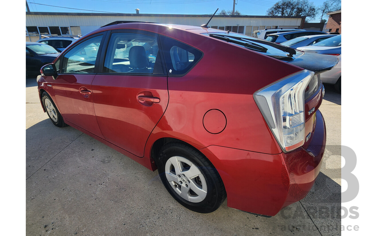 3/2010 Toyota Prius I-Tech Hybrid ZVW30R 5d Hatchback Red 1.8L