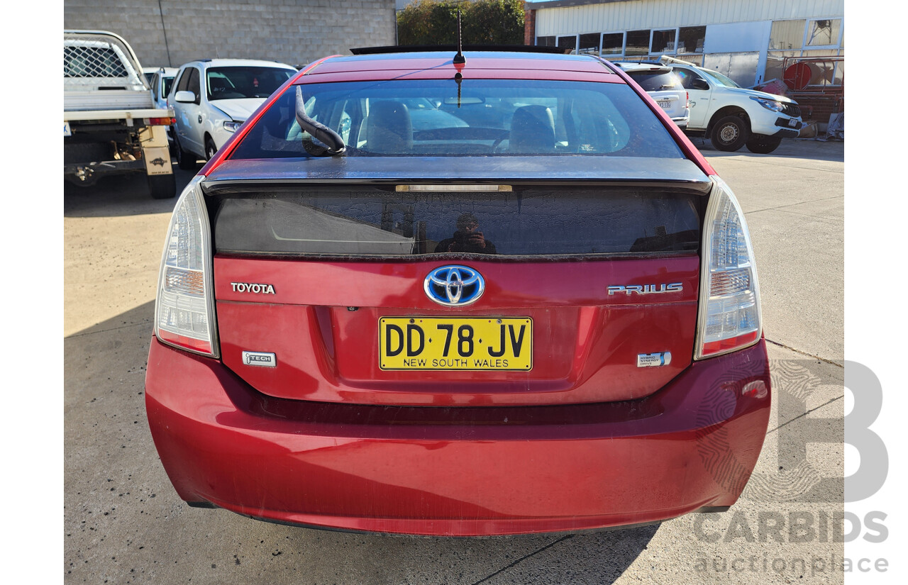 3/2010 Toyota Prius I-Tech Hybrid ZVW30R 5d Hatchback Red 1.8L