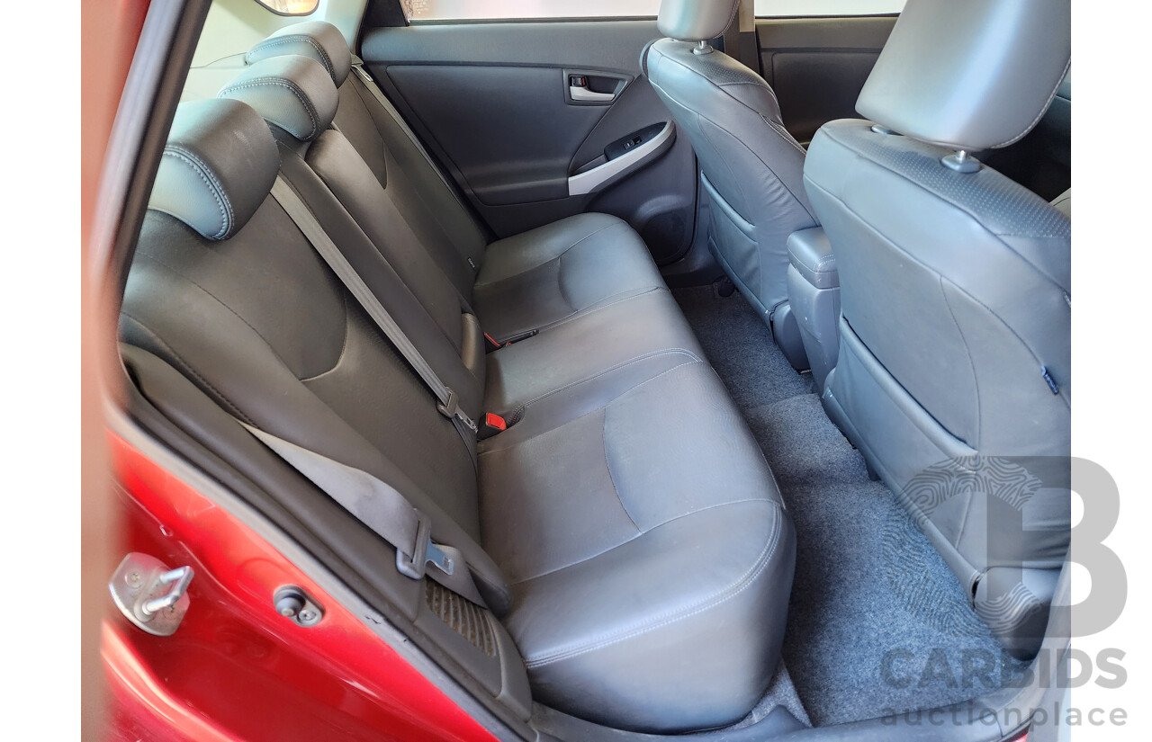 3/2010 Toyota Prius I-Tech Hybrid ZVW30R 5d Hatchback Red 1.8L