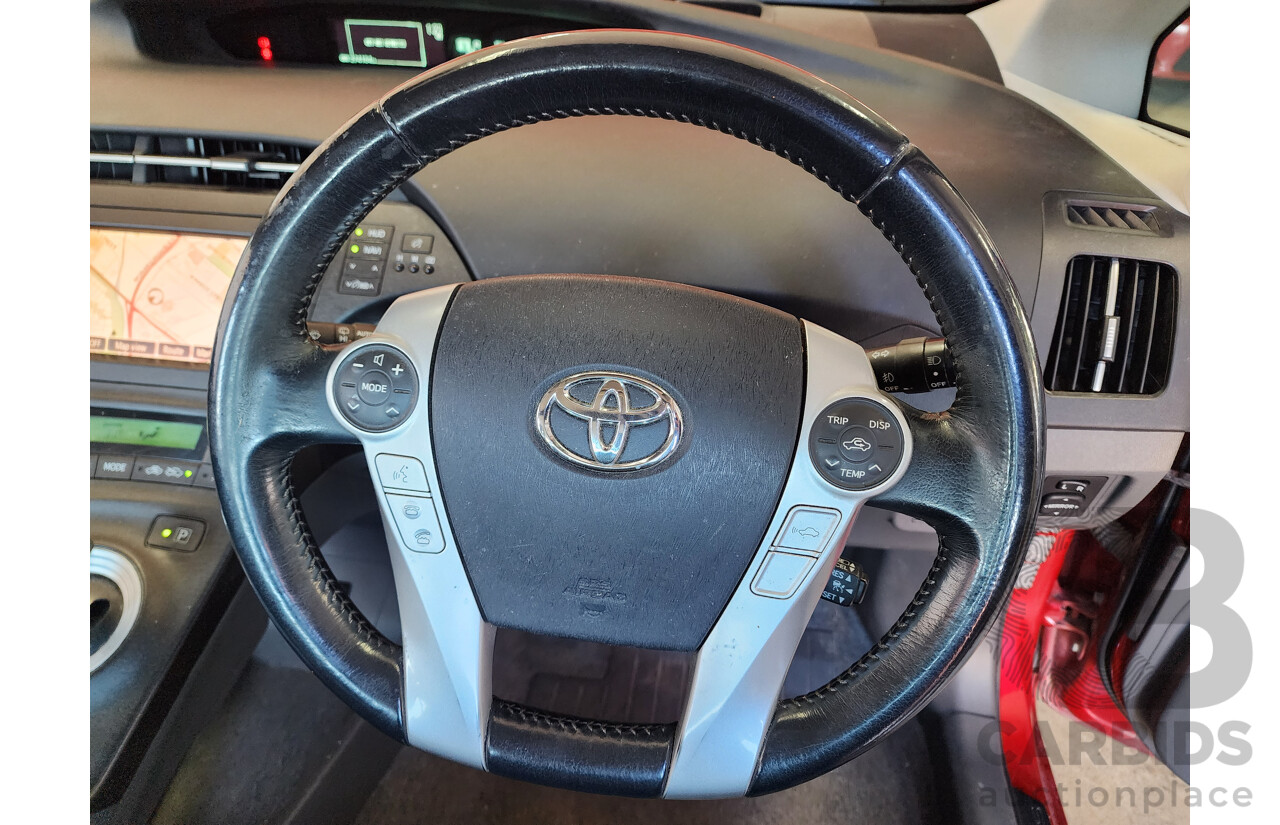 3/2010 Toyota Prius I-Tech Hybrid ZVW30R 5d Hatchback Red 1.8L