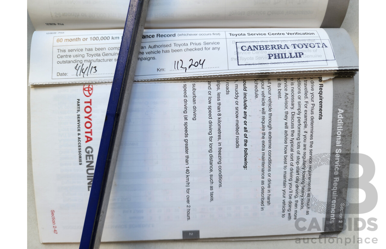 3/2010 Toyota Prius I-Tech Hybrid ZVW30R 5d Hatchback Red 1.8L