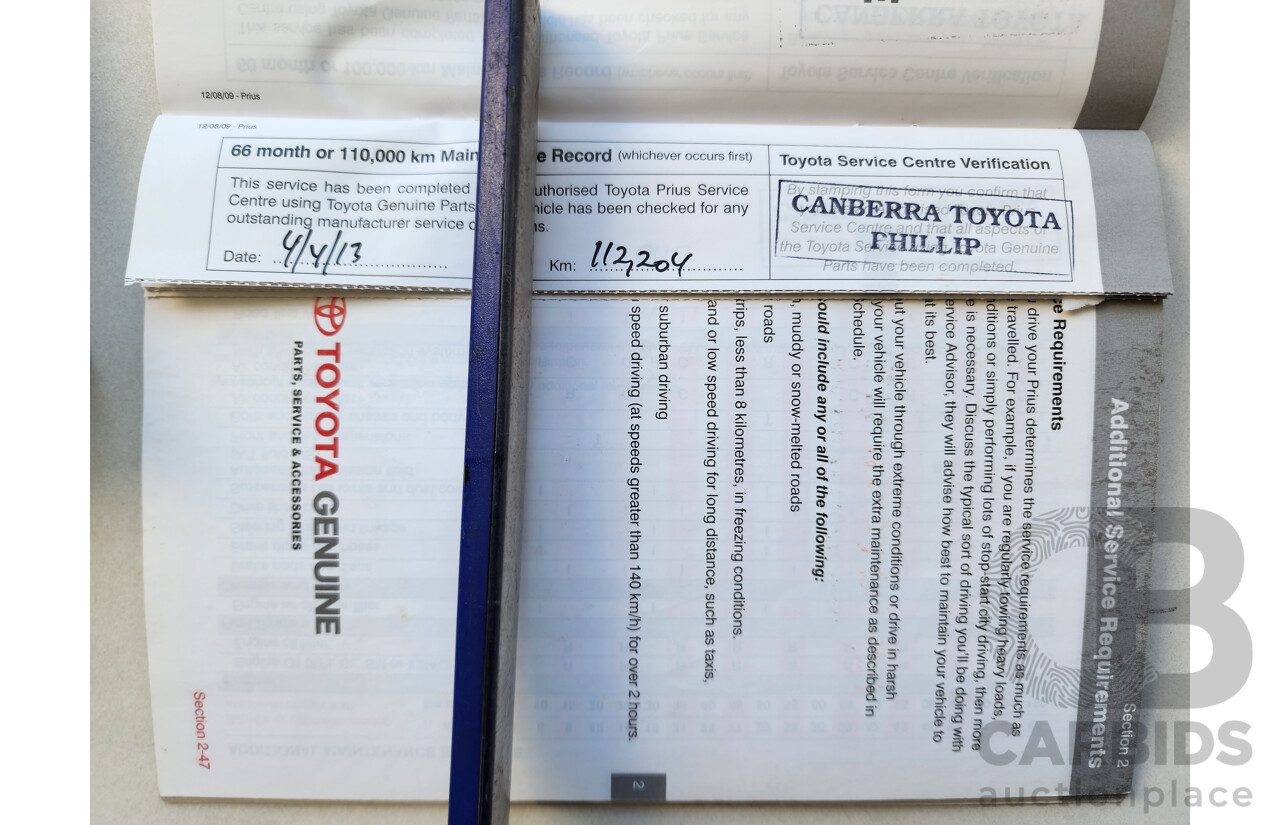 3/2010 Toyota Prius I-Tech Hybrid ZVW30R 5d Hatchback Red 1.8L