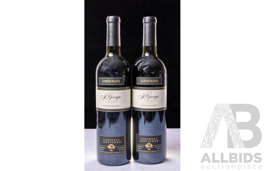 Lindemans St George Cabernet Sauvignon Vintage 1994 X 2