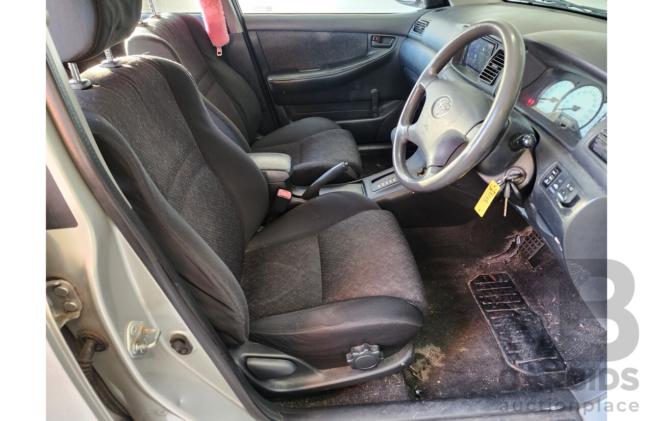 5/2004 Toyota Corolla Ascent SECA ZZE122R 5d Hatchback Grey/Silver 1.8L