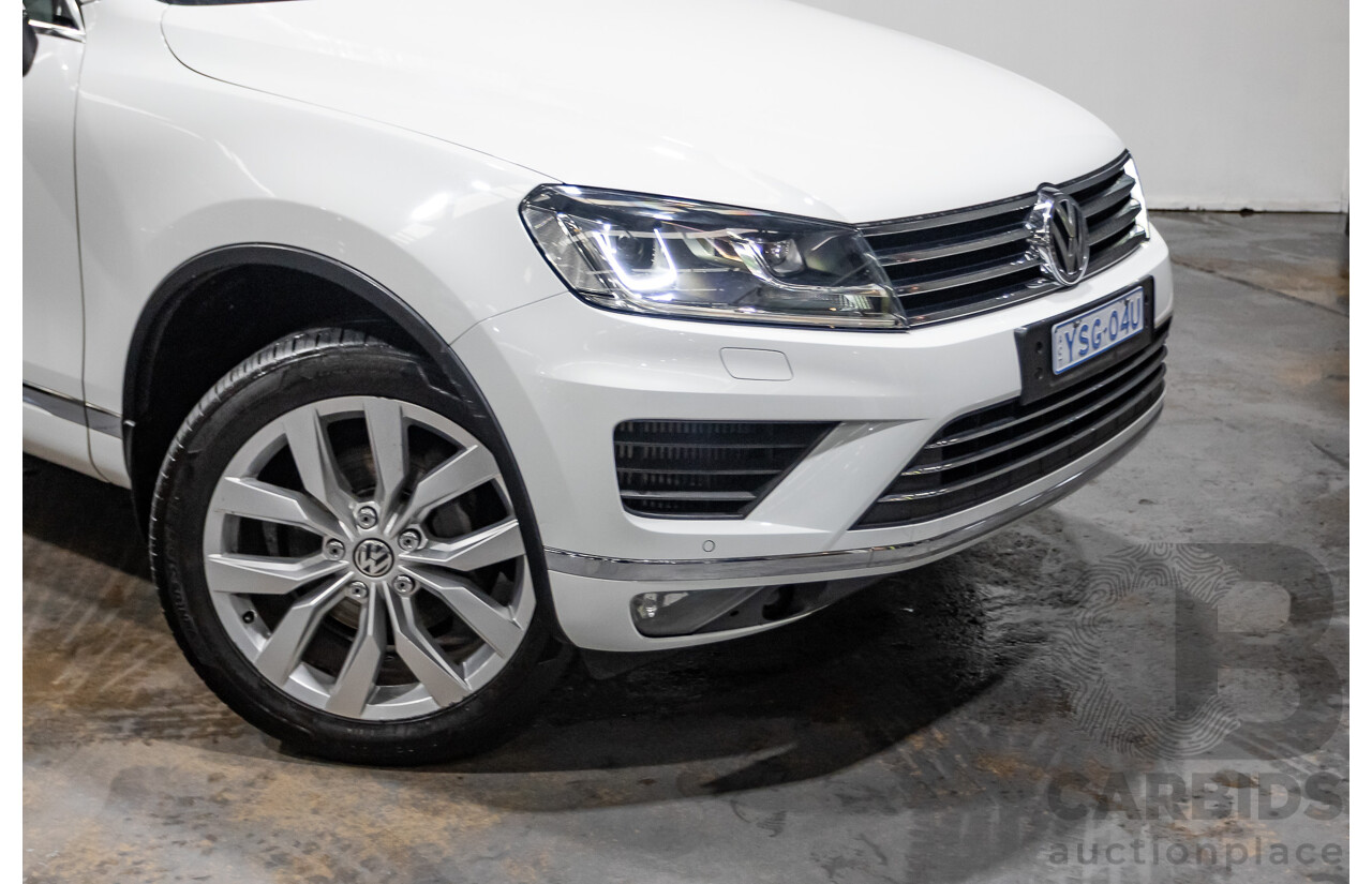 4/2015 Volkswagen Touareg V6 TDI (AWD) 7P MY15 4d Wagon Pure White Tubro Diesel 3.0L