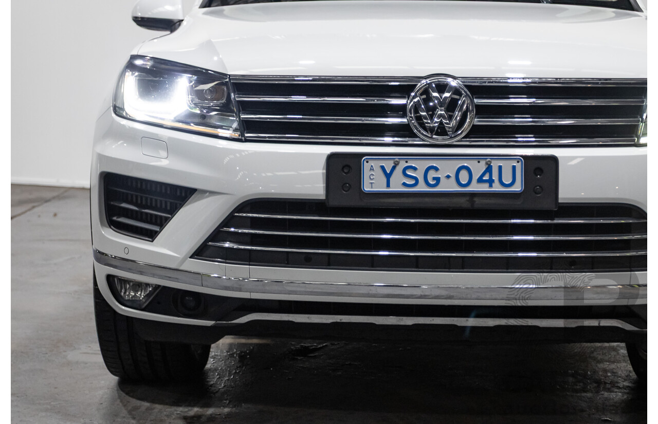 4/2015 Volkswagen Touareg V6 TDI (AWD) 7P MY15 4d Wagon Pure White Tubro Diesel 3.0L