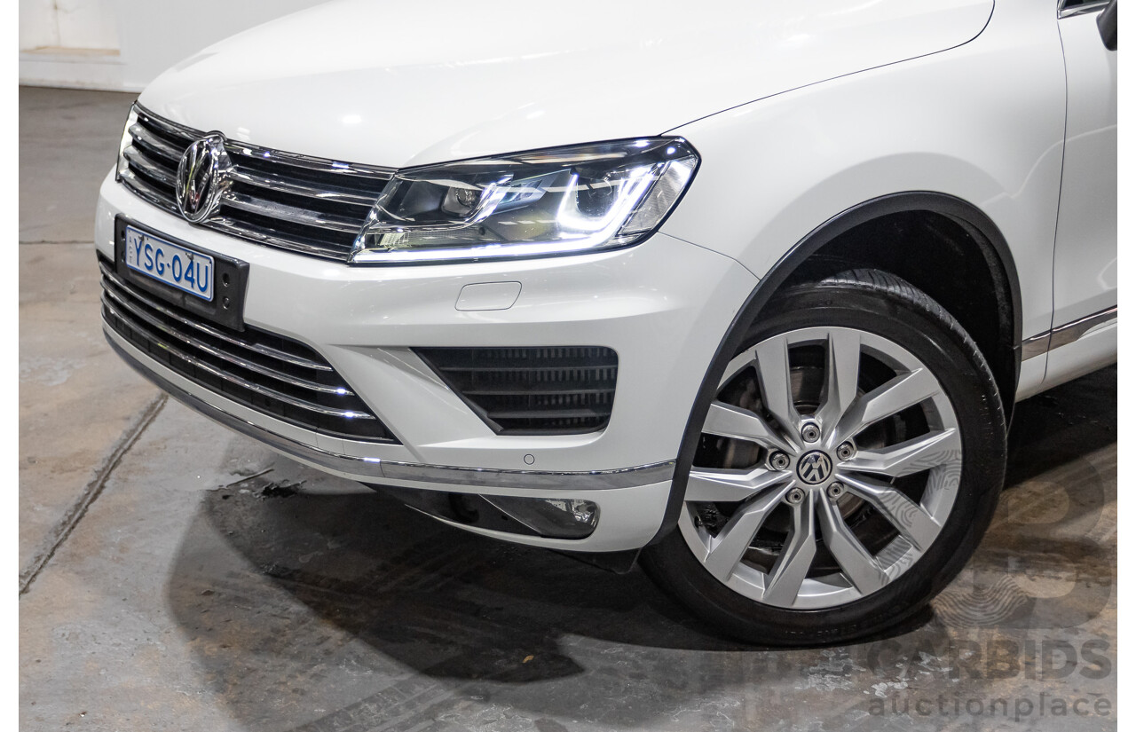 4/2015 Volkswagen Touareg V6 TDI (AWD) 7P MY15 4d Wagon Pure White Tubro Diesel 3.0L