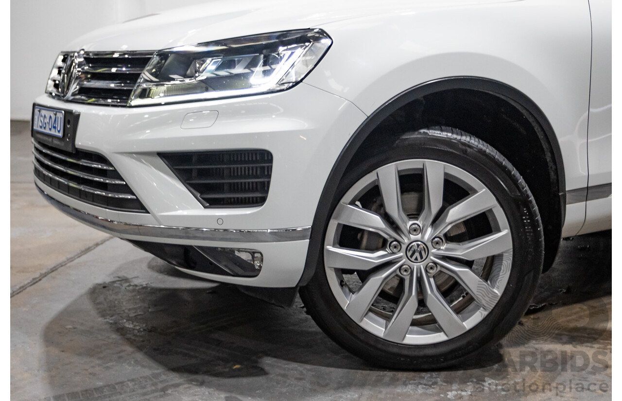 4/2015 Volkswagen Touareg V6 TDI (AWD) 7P MY15 4d Wagon Pure White Tubro Diesel 3.0L