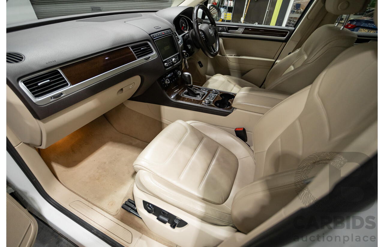 4/2015 Volkswagen Touareg V6 TDI (AWD) 7P MY15 4d Wagon Pure White Tubro Diesel 3.0L