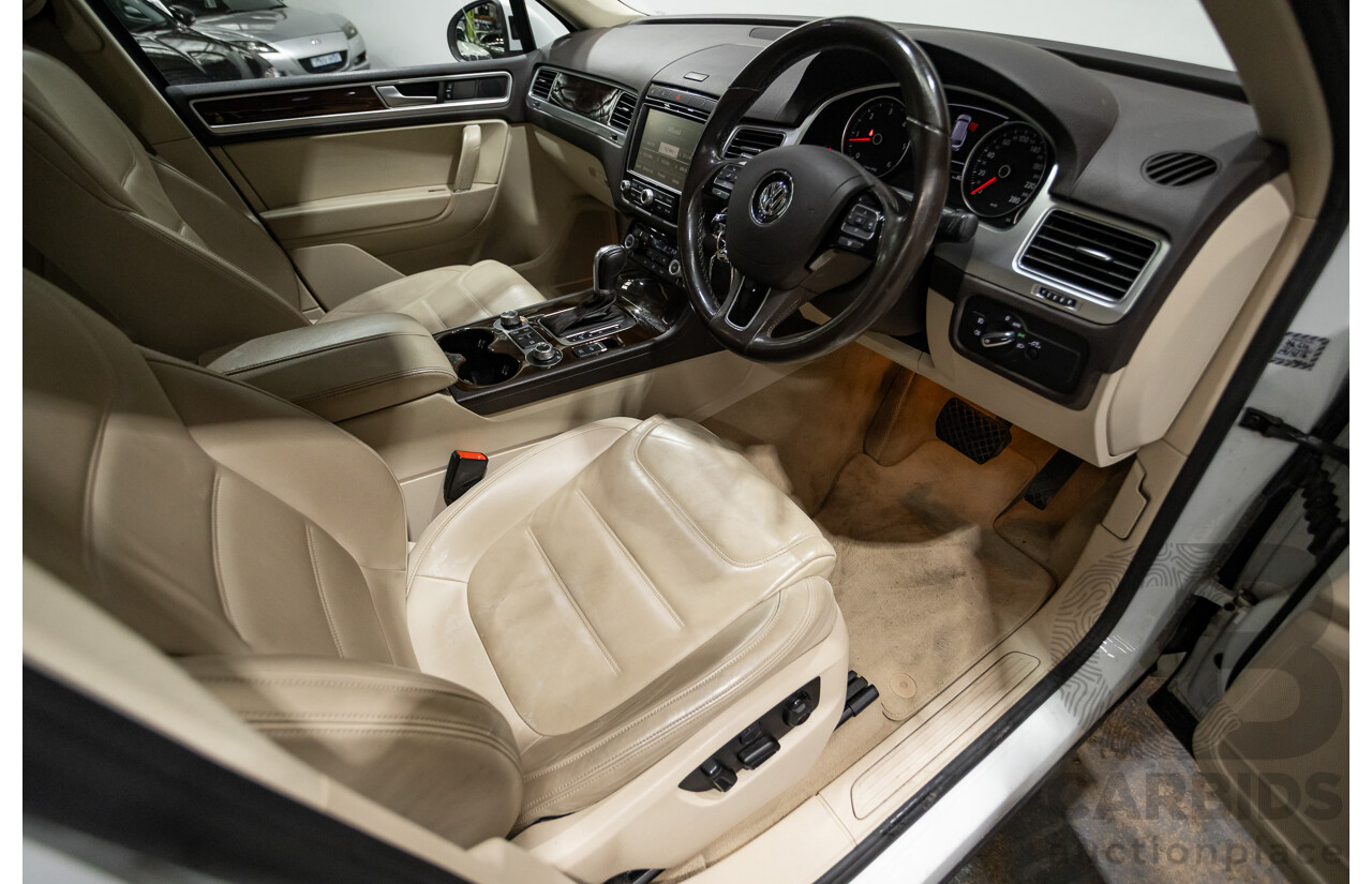 4/2015 Volkswagen Touareg V6 TDI (AWD) 7P MY15 4d Wagon Pure White Tubro Diesel 3.0L