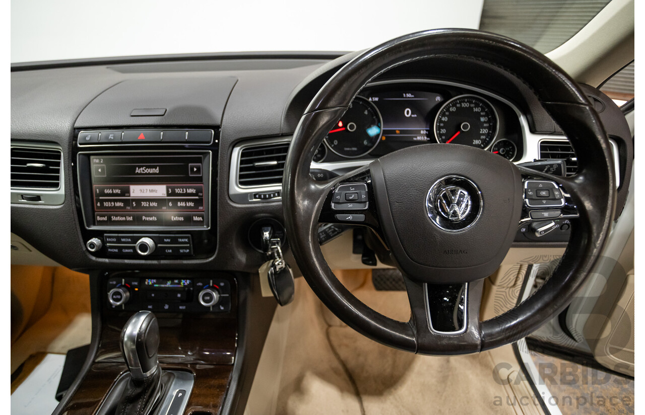 4/2015 Volkswagen Touareg V6 TDI (AWD) 7P MY15 4d Wagon Pure White Tubro Diesel 3.0L