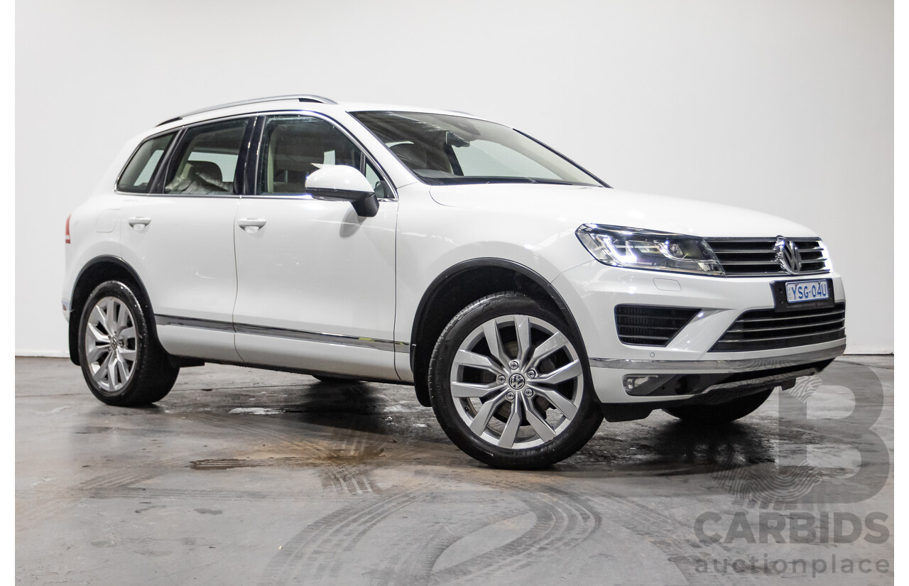 4/2015 Volkswagen Touareg V6 TDI (AWD) 7P MY15 4d Wagon Pure White Tubro Diesel 3.0L