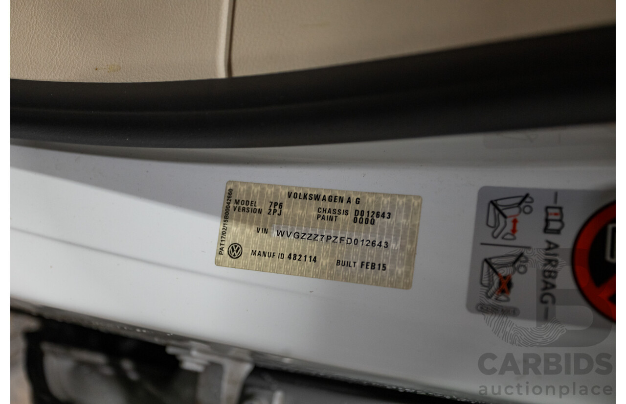 4/2015 Volkswagen Touareg V6 TDI (AWD) 7P MY15 4d Wagon Pure White Tubro Diesel 3.0L