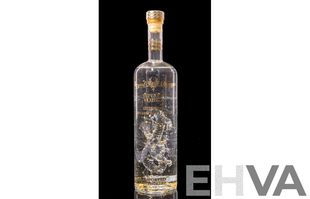 Royal Dragon Superior Vodka with 23 Carat Gold Leaves