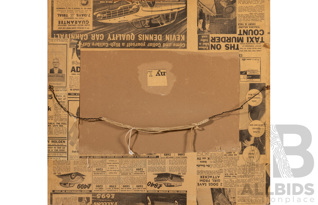 John William Roach (20th Century, Australian, 1894-1973), Landscape with Gums - View to the Mountains (c1940-50s), Original Vintage Watercolour, 60 x 64 cm (frame)