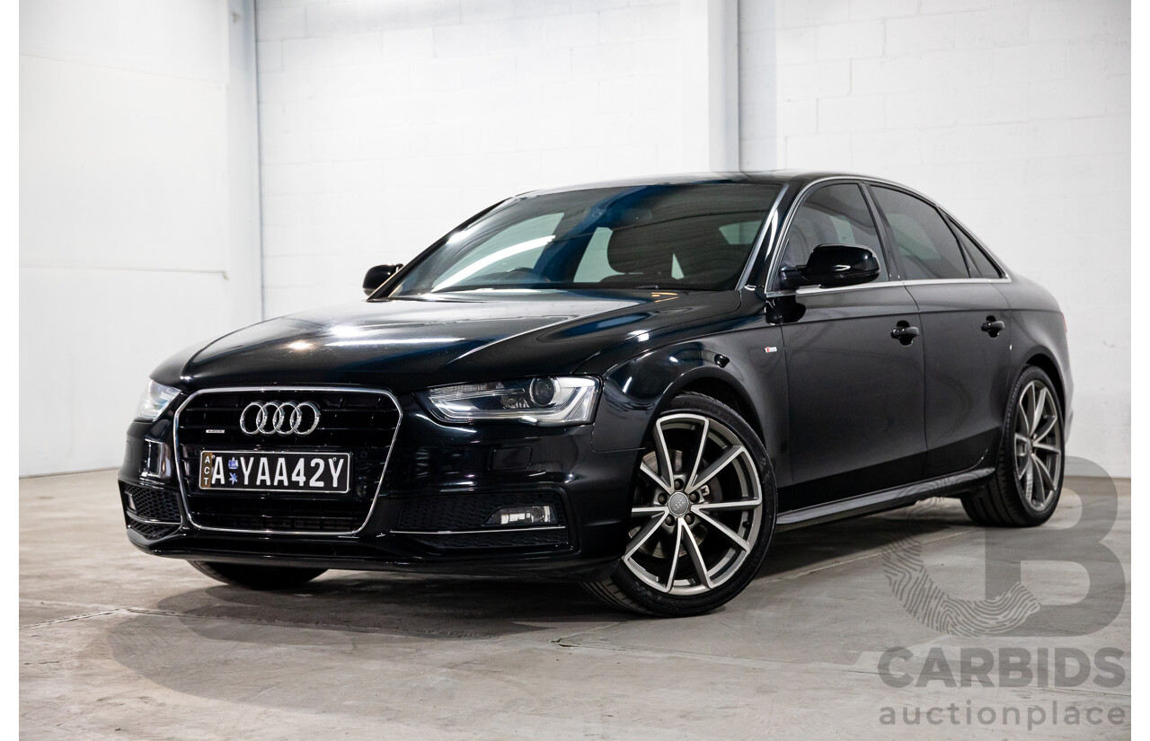 7/2015 Audi A4 2.0 TFSI Ambition Quattro B8 (8K) MY15 4d Sedan Mythos Black Metallic Turbo 2.0L
