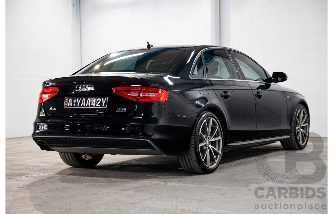 7/2015 Audi A4 2.0 TFSI Ambition Quattro B8 (8K) MY15 4d Sedan Mythos Black Metallic Turbo 2.0L