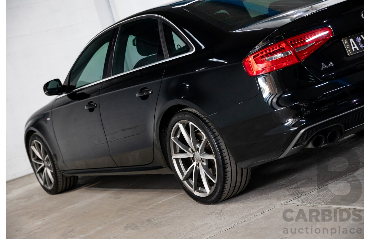 7/2015 Audi A4 2.0 TFSI Ambition Quattro B8 (8K) MY15 4d Sedan Mythos Black Metallic Turbo 2.0L