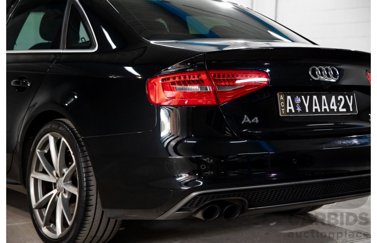 7/2015 Audi A4 2.0 TFSI Ambition Quattro B8 (8K) MY15 4d Sedan Mythos Black Metallic Turbo 2.0L