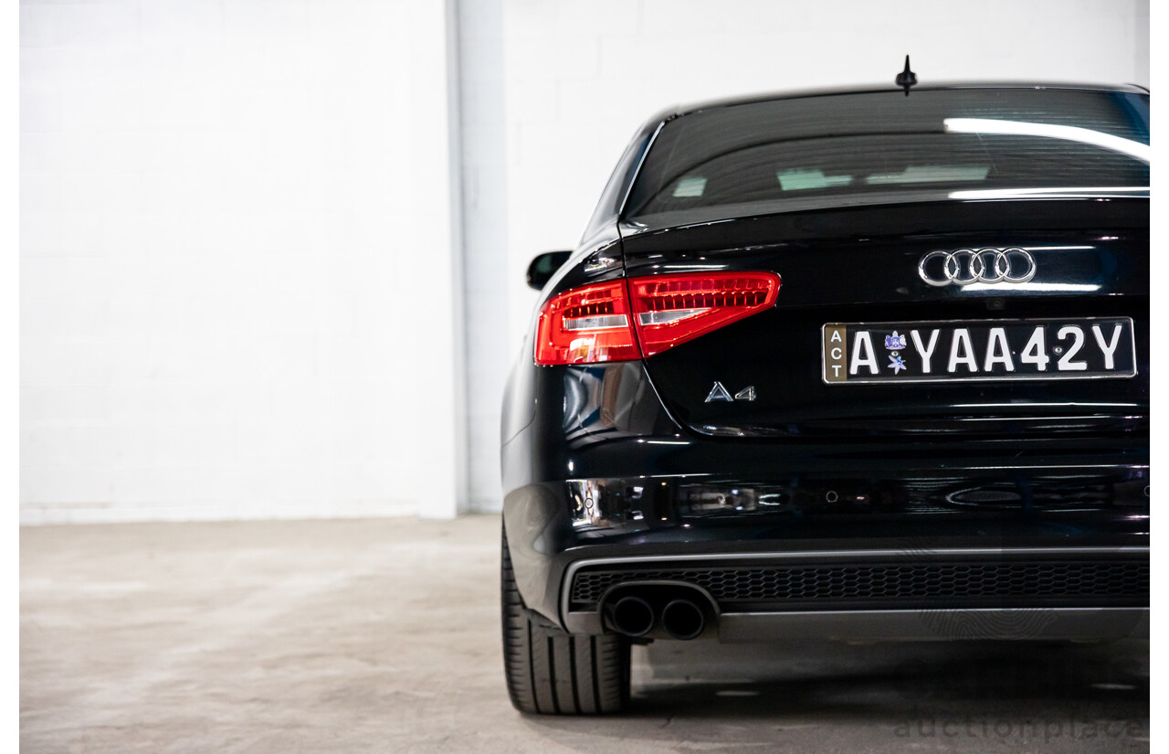 7/2015 Audi A4 2.0 TFSI Ambition Quattro B8 (8K) MY15 4d Sedan Mythos Black Metallic Turbo 2.0L