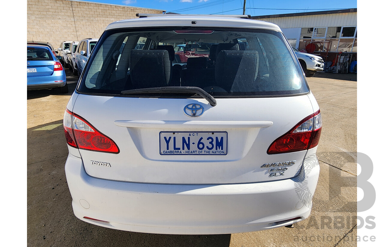 12/2008 Toyota Avensis Verso GLX ACM21R 4d Wagon White 2.4L