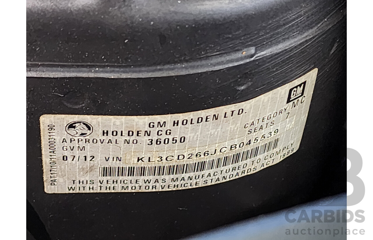 7/2012 Holden Captiva 7 LX (4x4) CG SERIES II 4d Wagon Grey 2.2L