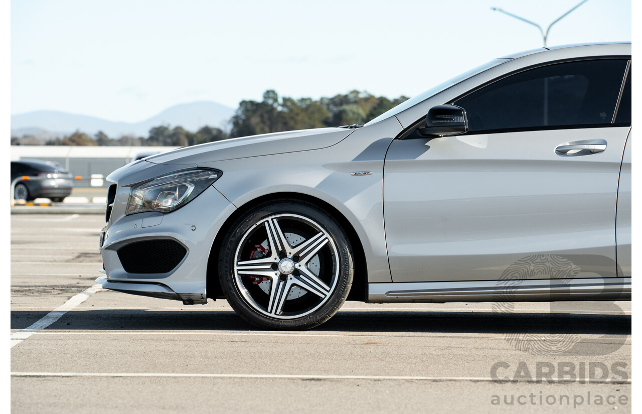 01/2015 Mercedes Benz CLA250 Sport 4matic (AWD) 117 MY15 4d Coupe Polar Silver Metallic Turbo 2.0L
