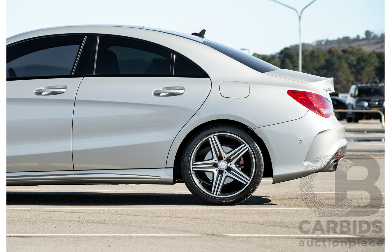 01/2015 Mercedes Benz CLA250 Sport 4matic (AWD) 117 MY15 4d Coupe Polar Silver Metallic Turbo 2.0L