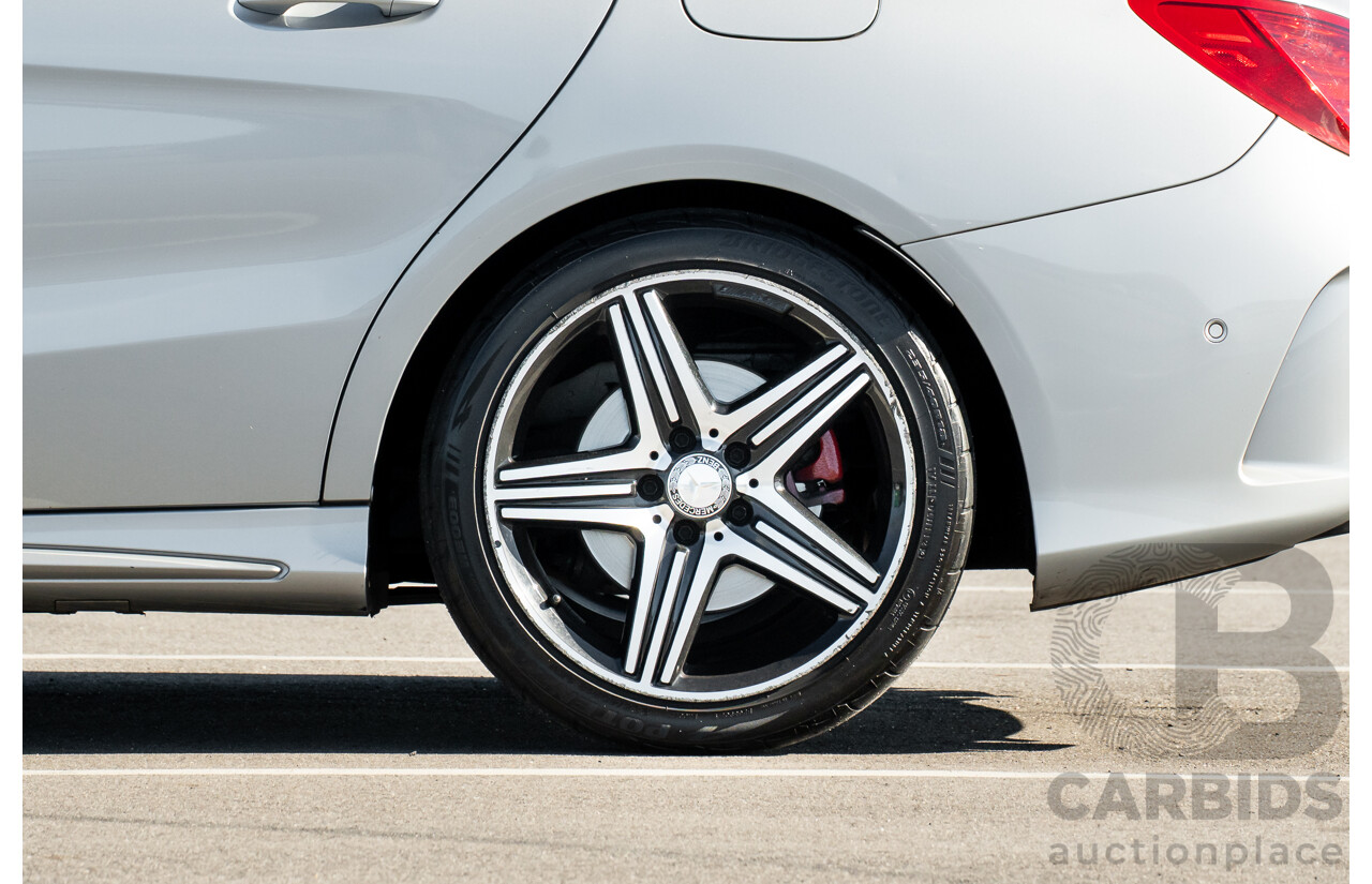01/2015 Mercedes Benz CLA250 Sport 4matic (AWD) 117 MY15 4d Coupe Polar Silver Metallic Turbo 2.0L