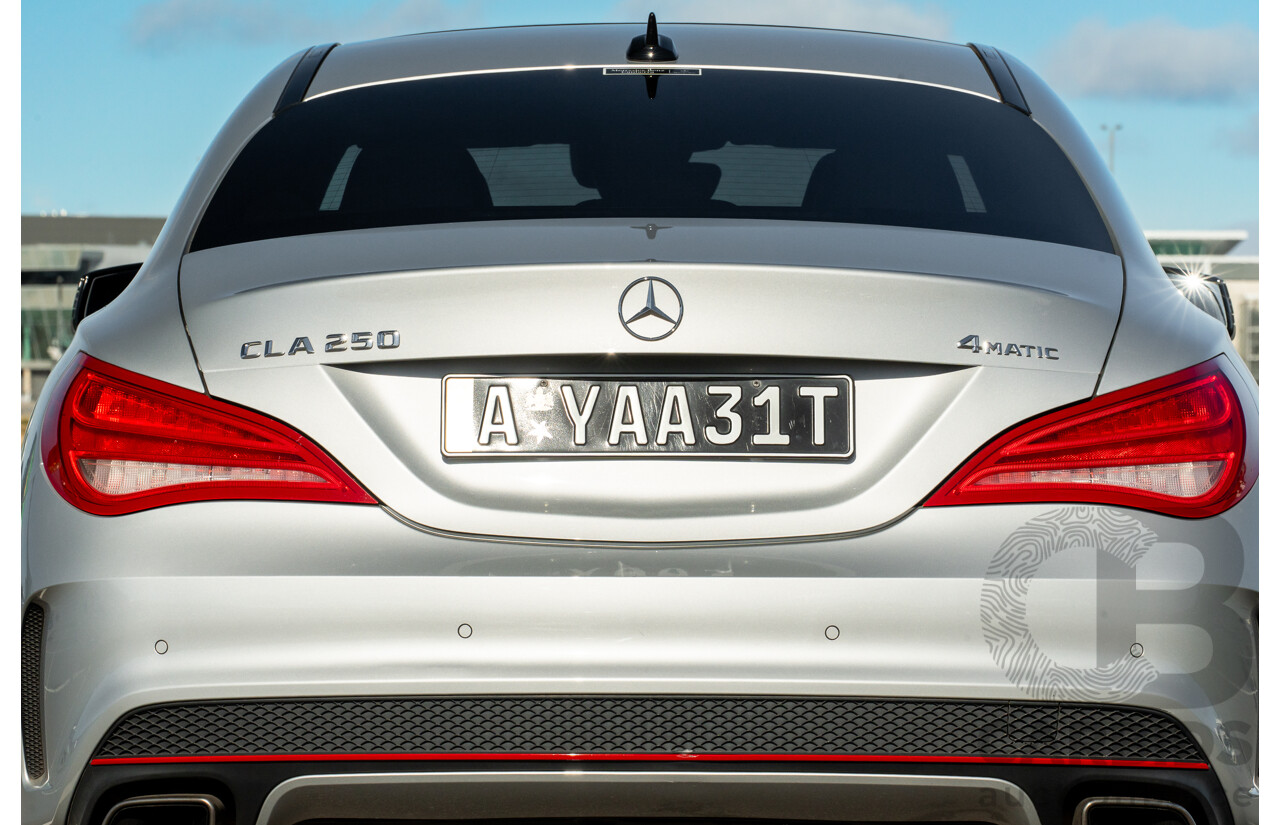 01/2015 Mercedes Benz CLA250 Sport 4matic (AWD) 117 MY15 4d Coupe Polar Silver Metallic Turbo 2.0L