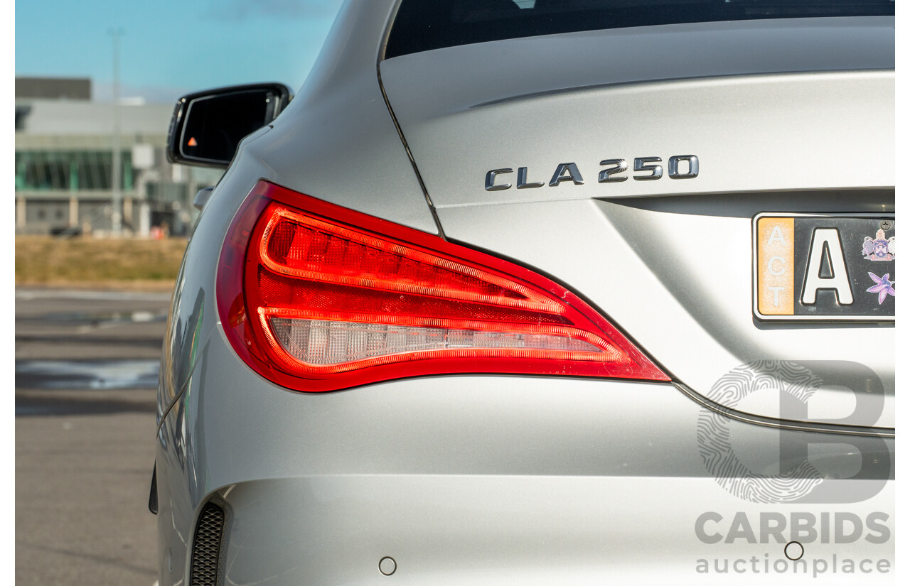01/2015 Mercedes Benz CLA250 Sport 4matic (AWD) 117 MY15 4d Coupe Polar Silver Metallic Turbo 2.0L