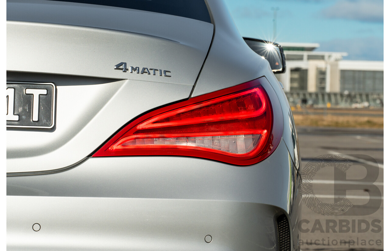 01/2015 Mercedes Benz CLA250 Sport 4matic (AWD) 117 MY15 4d Coupe Polar Silver Metallic Turbo 2.0L