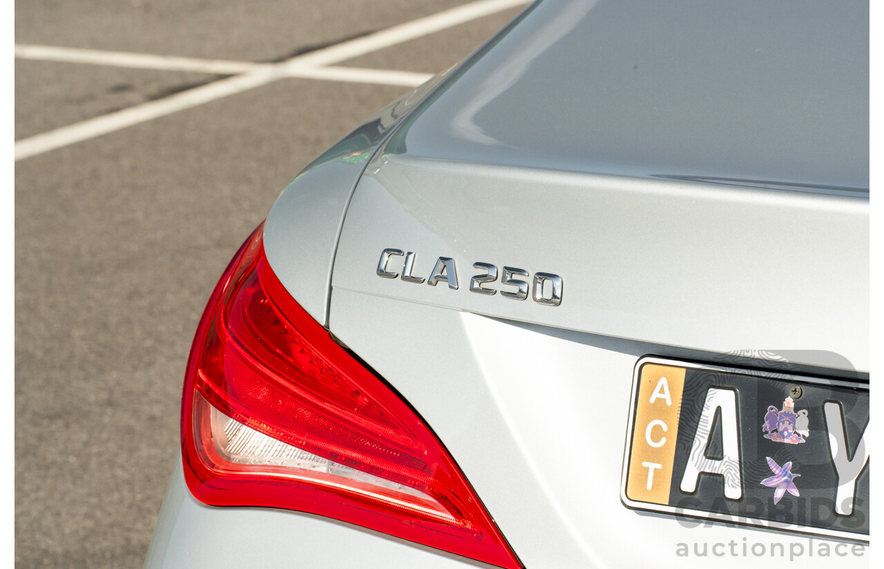 01/2015 Mercedes Benz CLA250 Sport 4matic (AWD) 117 MY15 4d Coupe Polar Silver Metallic Turbo 2.0L