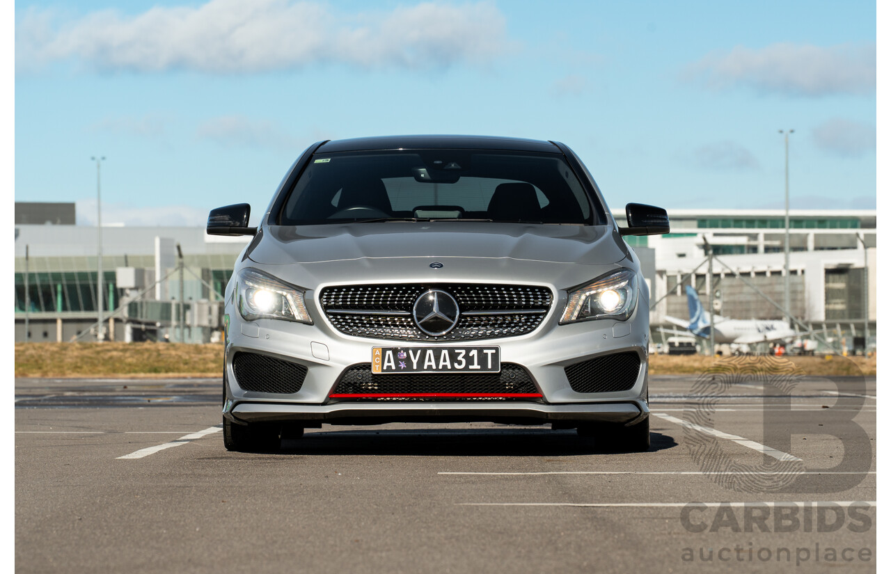 01/2015 Mercedes Benz CLA250 Sport 4matic (AWD) 117 MY15 4d Coupe Polar Silver Metallic Turbo 2.0L