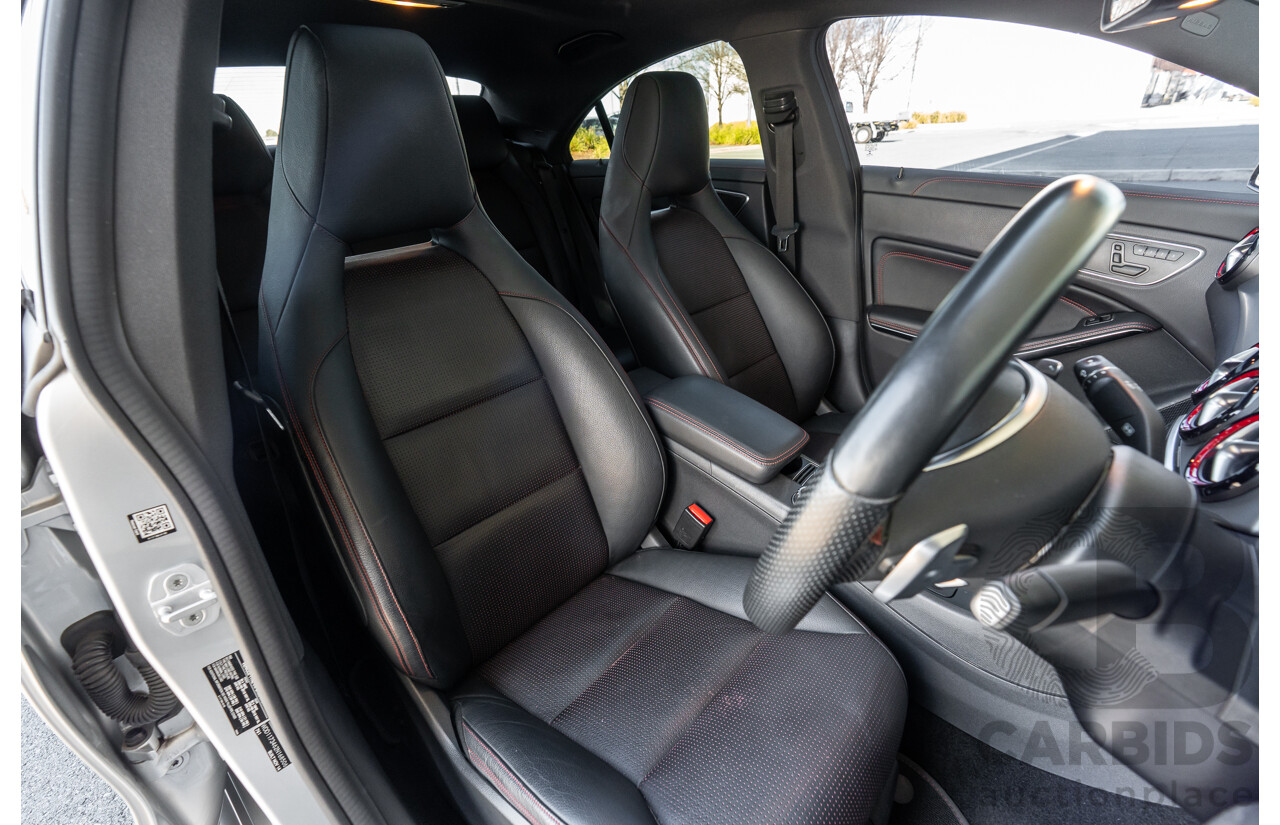 01/2015 Mercedes Benz CLA250 Sport 4matic (AWD) 117 MY15 4d Coupe Polar Silver Metallic Turbo 2.0L