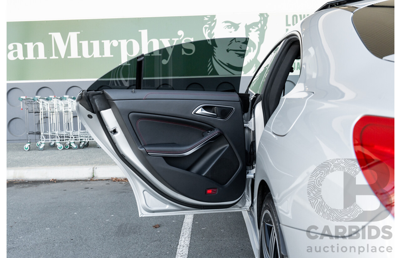 01/2015 Mercedes Benz CLA250 Sport 4matic (AWD) 117 MY15 4d Coupe Polar Silver Metallic Turbo 2.0L