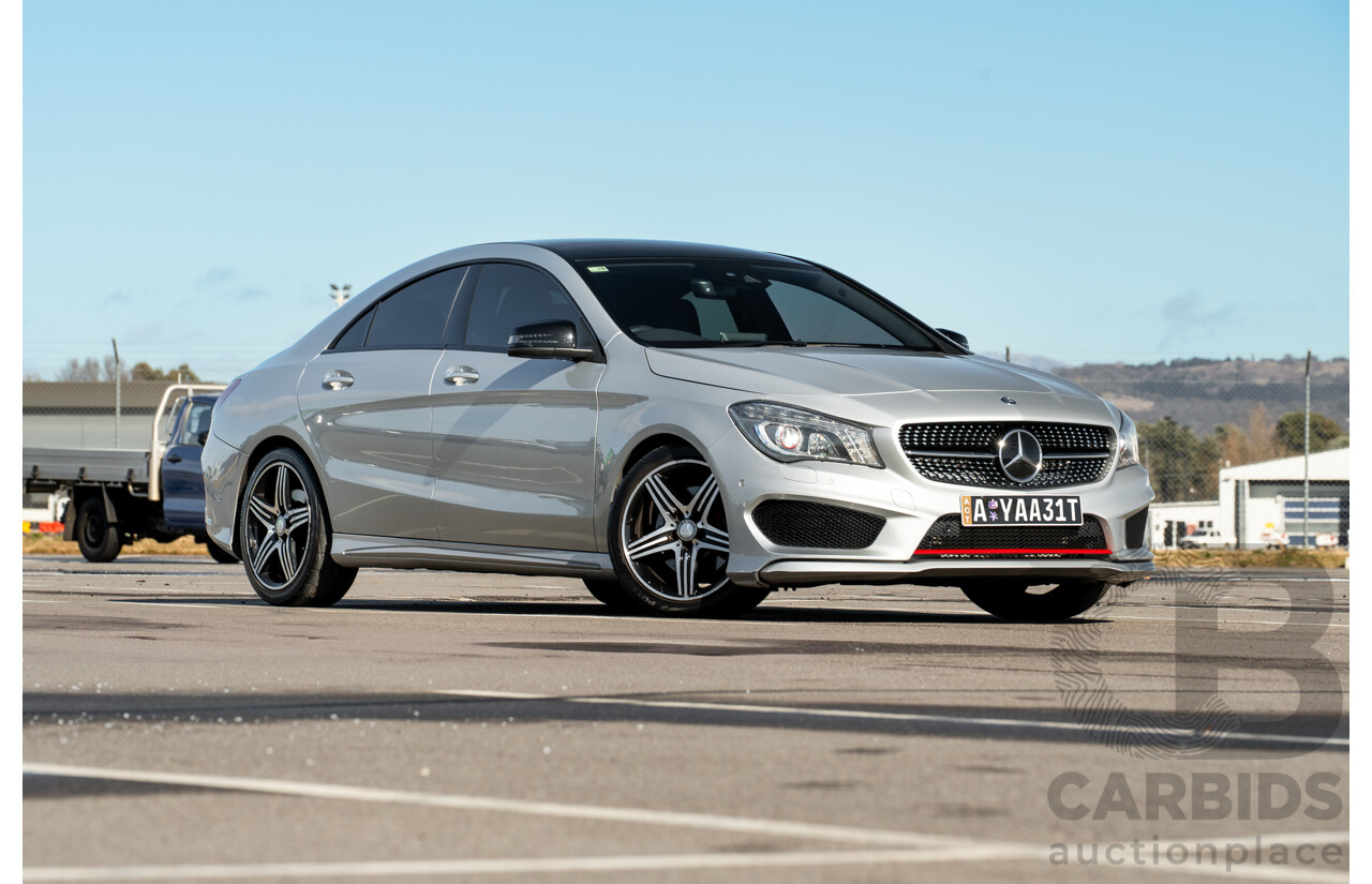 01/2015 Mercedes Benz CLA250 Sport 4matic (AWD) 117 MY15 4d Coupe Polar Silver Metallic Turbo 2.0L
